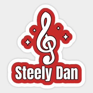 Music steely white Sticker